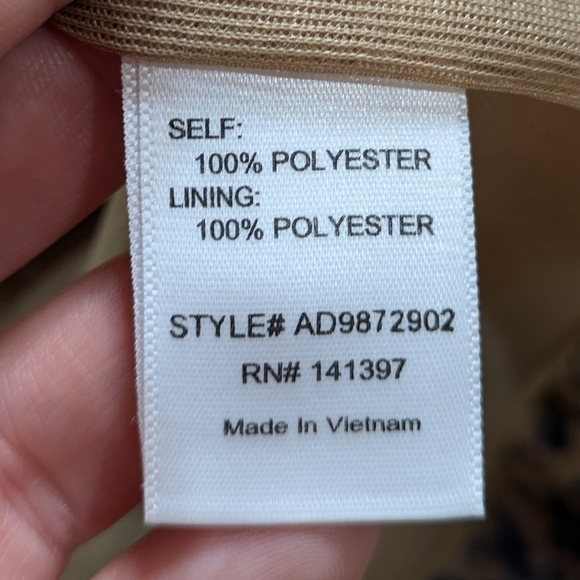 ASTR brown tan blue kaleidoscope cheetah animal print strappy mini dress S - Picture 9 of 9